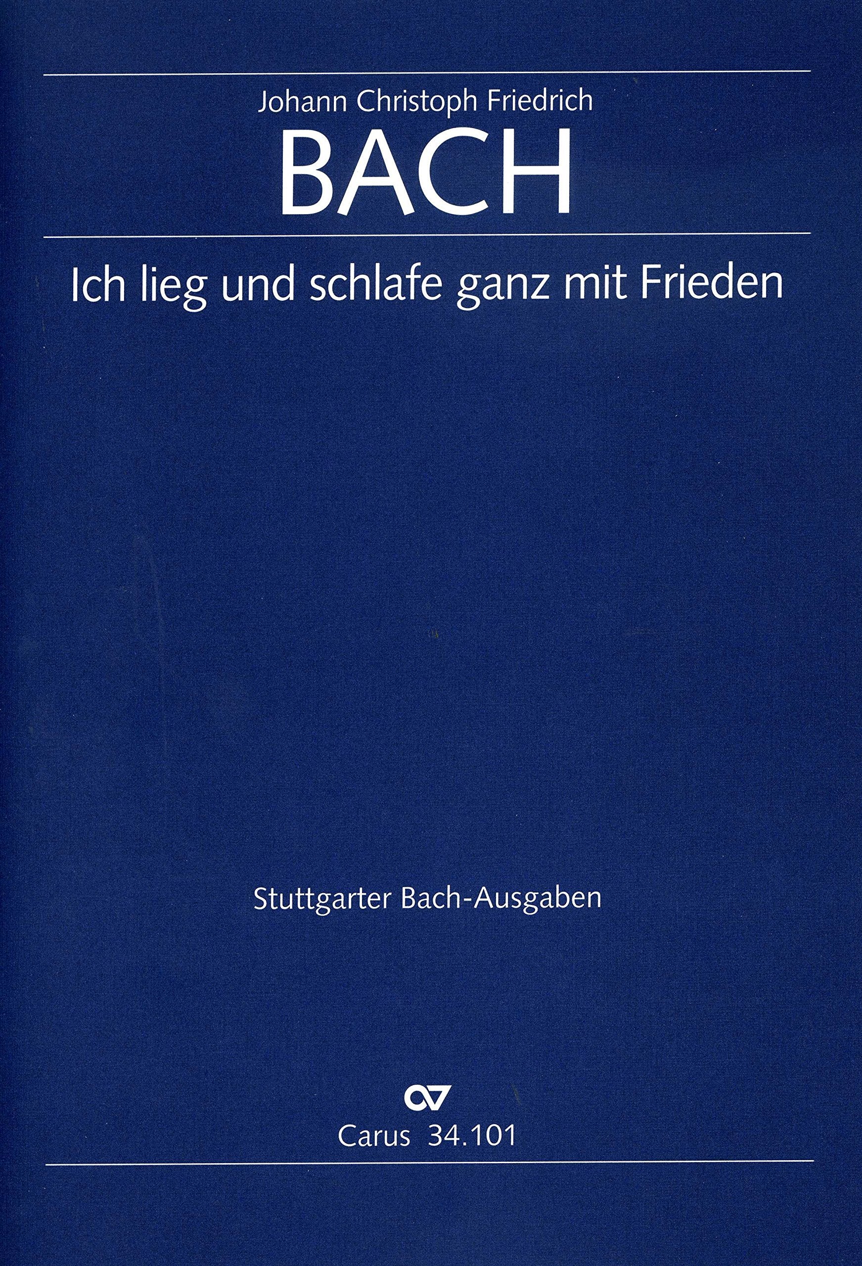 Bach: Ich lieg und schlafe (BR JCFB H 100). Partitur (20 St.) Books