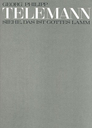 Telemann: Siehe, das ist Gottes Lamm (II) (TVWV 1:1316). Partitur Sheet Music