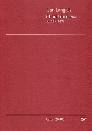 Langlais: Choral médiéval (op. 29). Partitur Books