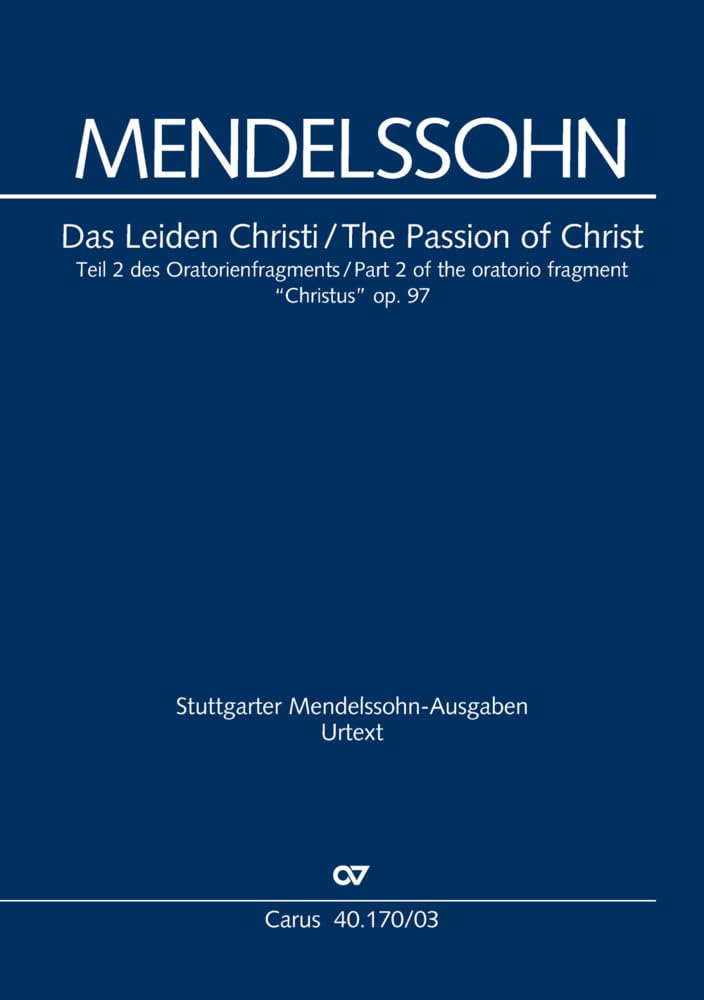 Felix Mendelssohn Bartholdy-Christus-Solo T, SATTBB and Orchestra book