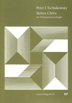 Tschaikowsky: Sieben Chöre zur Chrysostomos-Liturgie. Partitur (20 St.) Books