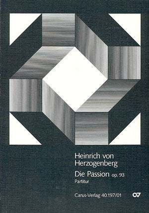 Herzogenberg: Die Passion (op. 93). Partitur Sheet Music