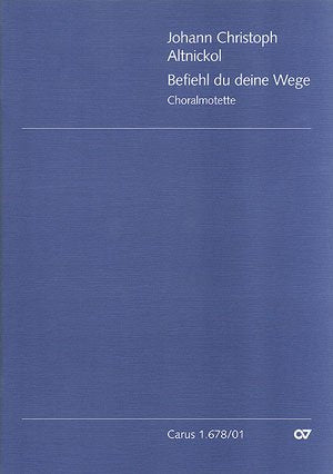 Altnickol: Befiehl du deine Wege. Partitur Sheet Music