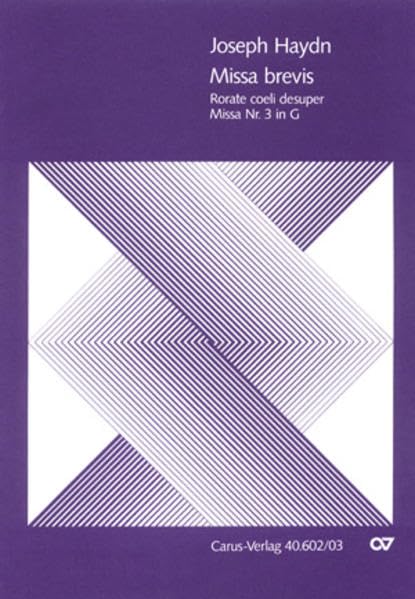 Missa brevis in G (Klavierauszug): Rorate coeli desuper Hob. XXII:3, 1750 (?) (terminus ante quem) Sheet Music