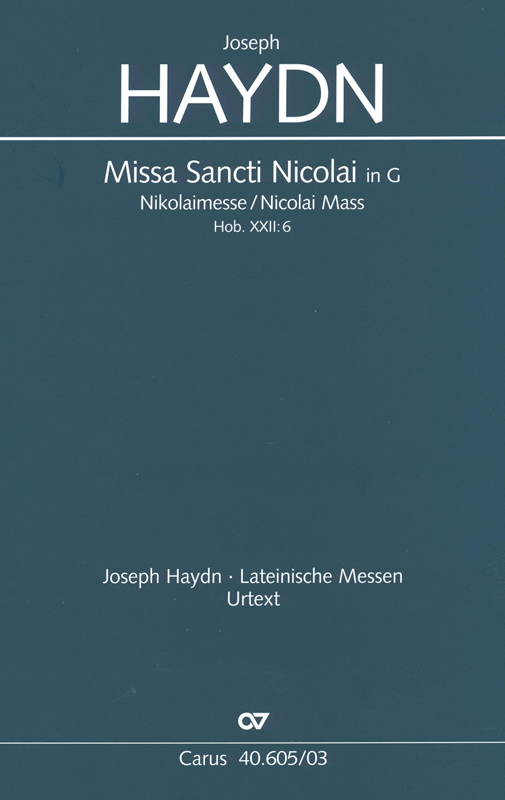 Missa Sancti Nicolai in G (Klavierauszug) Sheet Music