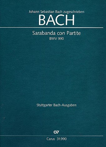 Sarabanda con Partite BWV990: für Cembalo Books