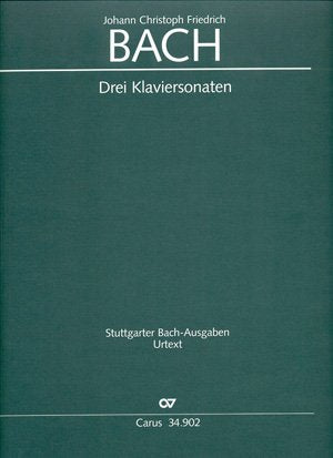 Bach, Johann Christoph Friedrich: Drei Sonaten. Partitur Sheet Music