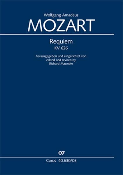 Requiem (Klavierauszug): (Fassung Maunder) KV 626, 1791 Sheet Music