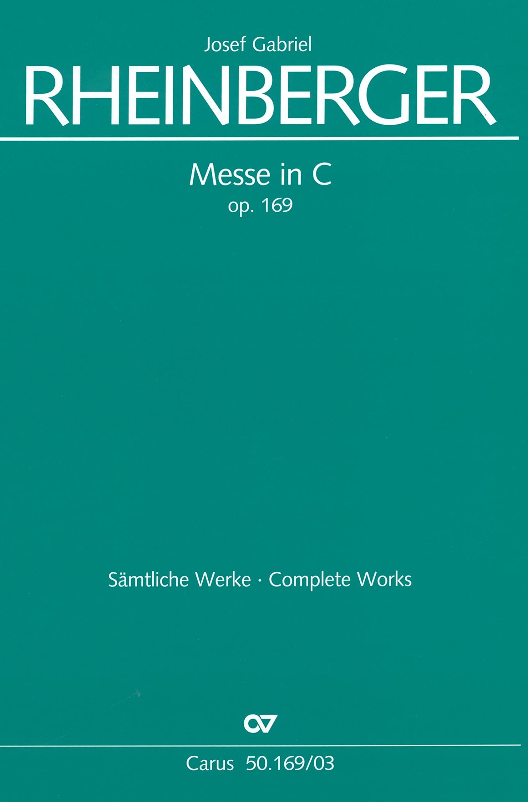 Missa in c (Klavierauszug): op. 169, 1891 Sheet Music