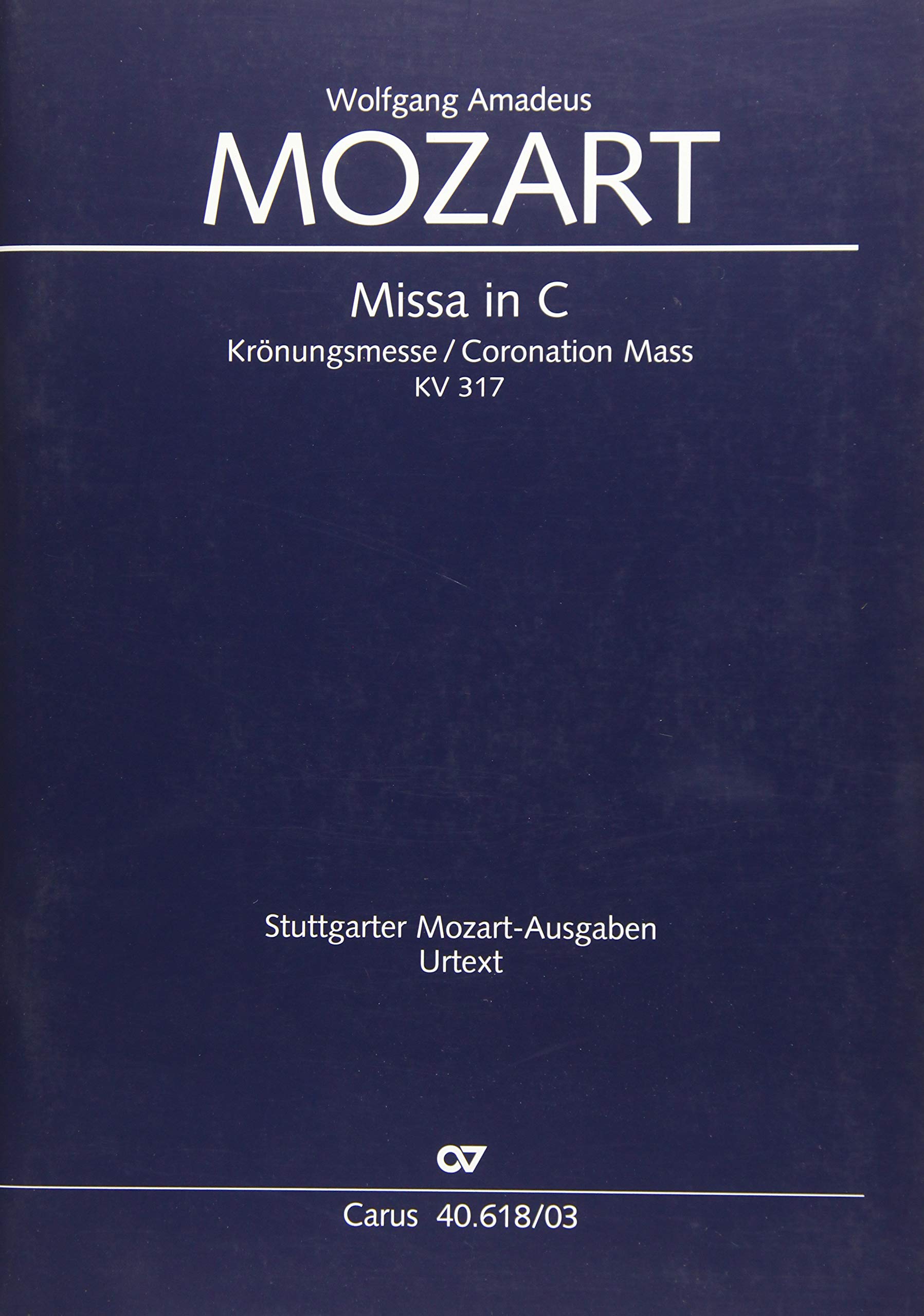 Missa in C (Klavierauszug): Krönungsmesse KV 317, 1779 Sheet Music