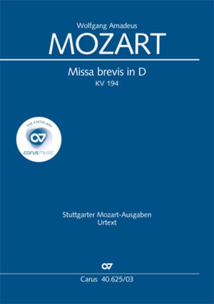 Missa brevis in D (Klavierauszug): KV 194, 1774 Sheet Music