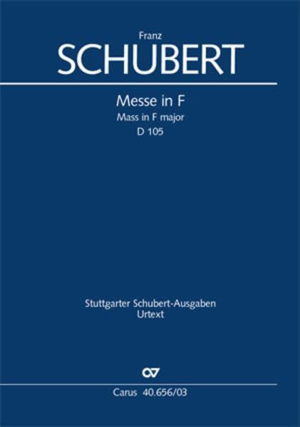 Messe in F (Klavierauszug): D 105, 1814 Sheet Music