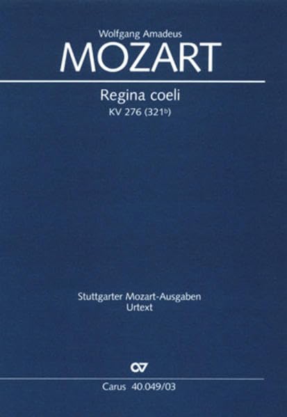 Regina coeli C-Dur KV 276 (321d), Klavierauszug book
