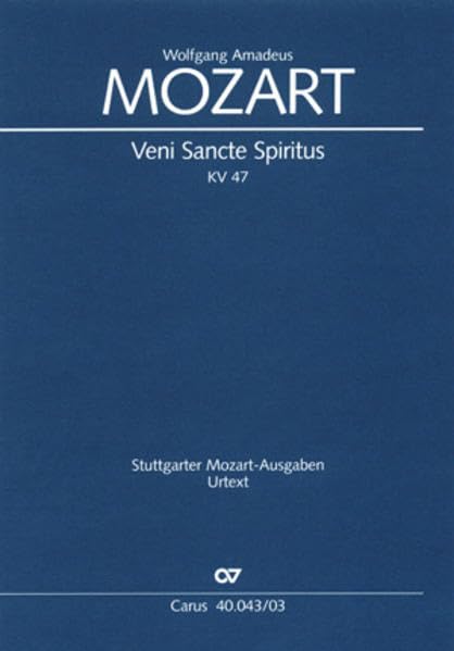 Veni Sancte Spiritus (Klavierauszug): Pfingstsequenz KV 47, 1768 Sheet Music