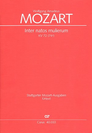 Mozart: Inter natos mulierum (KV 72 (74f)). Partitur Sheet Music