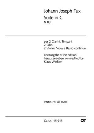 Fux: Suite in C (N 83). Partitur Books