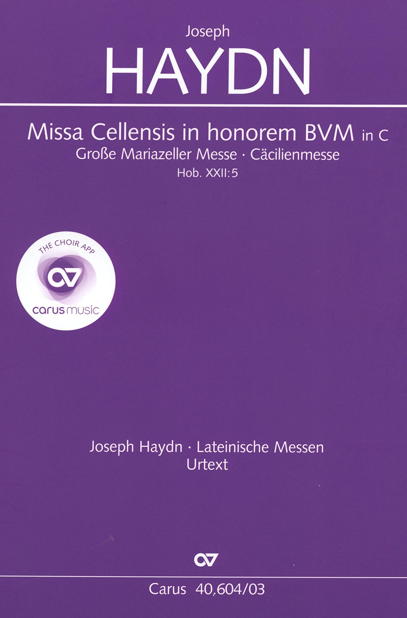 Missa Cellensis in honorem BVM in C (Klavierauszug) Social Sciences