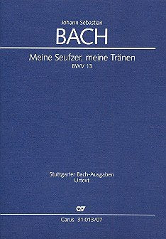Meine Seufzer meine Tränen : Kantate Nr.13 BWV13 Studienpartitur (dt/en) Sheet Music