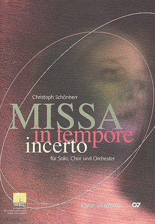Missa in tempore incerto : für Tenor, gem Chor und Orchester Klavierauszug Sheet Music