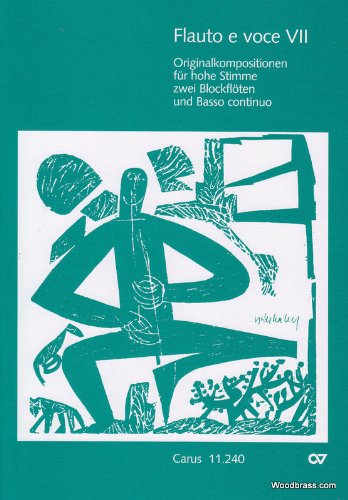 CARUS FLAUTO E VOCE VII - VOIX HAUTE, 2 FLUTES A BEC ET BC Sheet Music