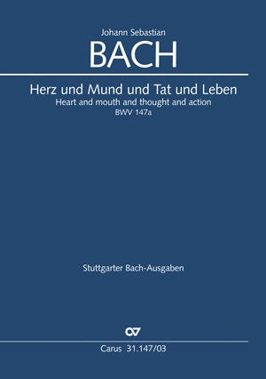 Bach: Herz und Mund und Tat und Leben (BWV 147a). Klavierauszug Sheet Music