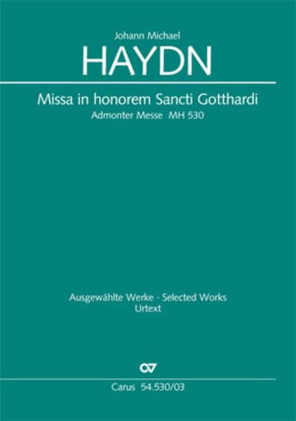 Missa in honorem Sancti Gotthardi (Klavierauszug): MH 530 Sheet Music