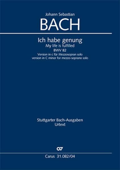 Ich habe genung (Klavierauszug XL): Kantate zum Fest Mariae Reinigung (1. Fassung in c) BWV 82, 1727 Sheet Music