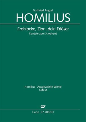 Homilius: Frohlocke, Zion, dein Erlöser (II.5). Klavierauszug Sheet Music