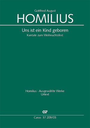 Homilius: Uns ist ein Kind geboren (II.13). Klavierauszug Sheet Music
