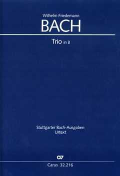 Bach: Trio in B (BR-WFB B 16 / Fk 50). Partitur mit 4 Stimmen Sheet Music