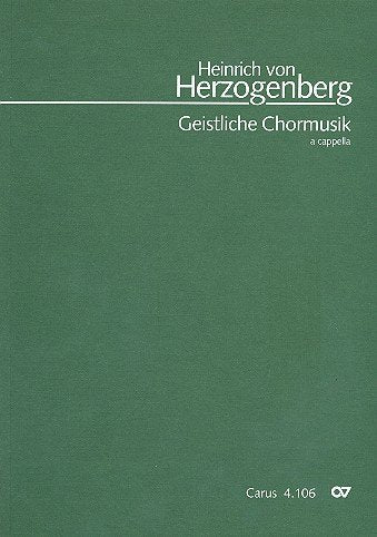 Die geistliche Chormusik a cappella, Partitur Sheet Music