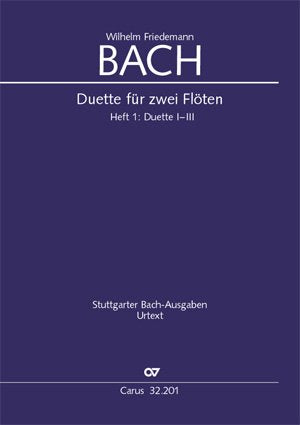 W. F. Bach: Duette für zwei Flöten. Partitur Sheet Music