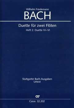 W. F. Bach: Duette für zwei Flöten. Partitur Sheet Music