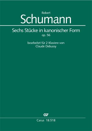 Schumann: Sechs Stücke in kanonischer Form (op. 56). Stimmenset Sheet Music