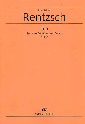 Rentzsch: Trio für zwei Violinen und Viola. Partitur mit 3 Stimmen Books