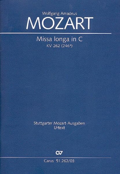 Missa longa in C (Klavierauszug): KV 262, 1775 Sheet Music