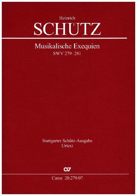 Musikalische Exequien I-III, Studienpartitur Sheet Music