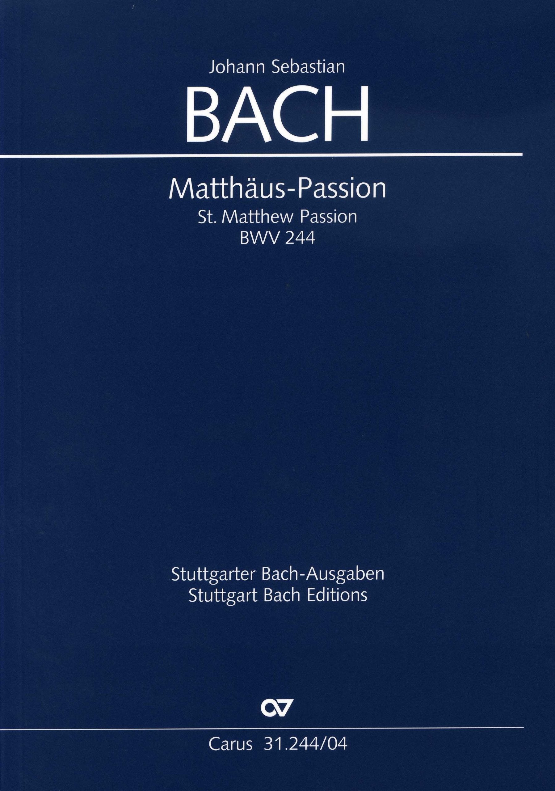 Matthäus-Passion (Klavierauszug deutsch/englisch): BWV 244 Sheet Music
