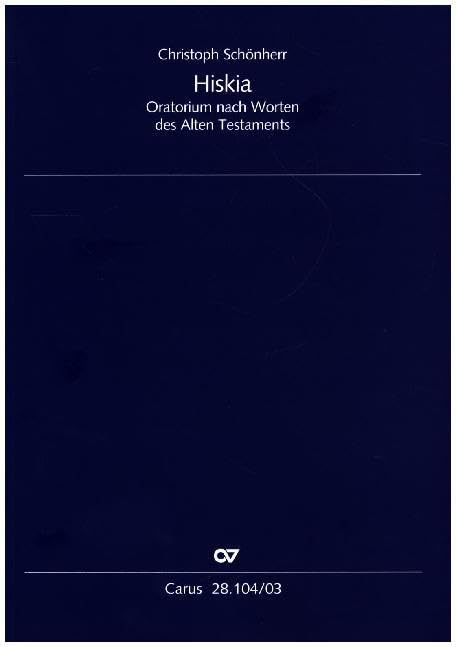 Hiskia, Klavierauszug: Oratorium nach Worten des Alten Testaments Sheet Music
