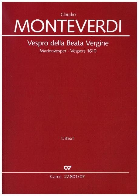 Vespro della Beata Vergine, Studienpartitur: Marienvesper Sheet Music
