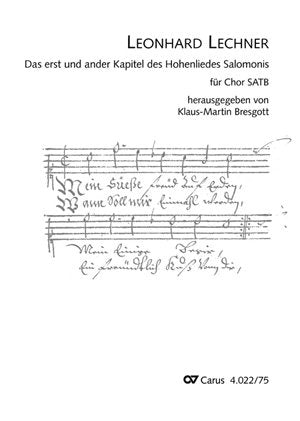 Erst und ander Kapitel des Hohenliedes Salomonis - Conducteur cd