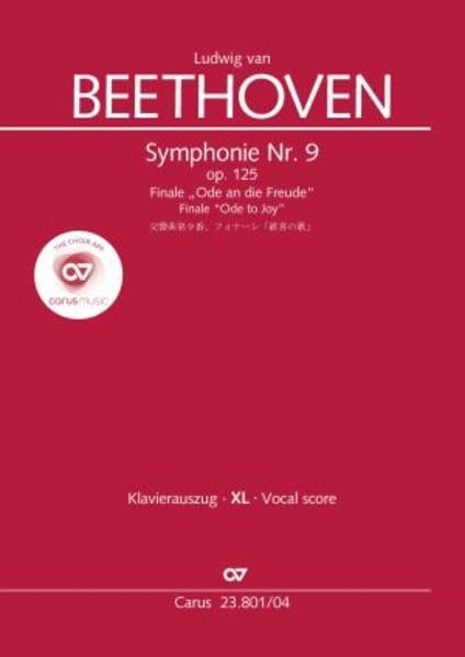 Symphonie Nr. 9. Finale (Klavierauszug XL zu allen gängigen Ausgaben): Ode an die Freude.op. 125,4, 1815-1824 Sheet Music