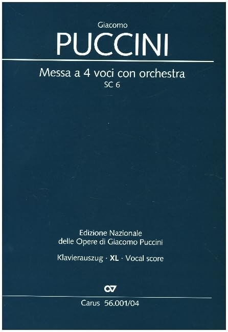 Messa a 4 voci con orchestra (Klavierauszug XL): Messa di Gloria SC 6 Sheet Music