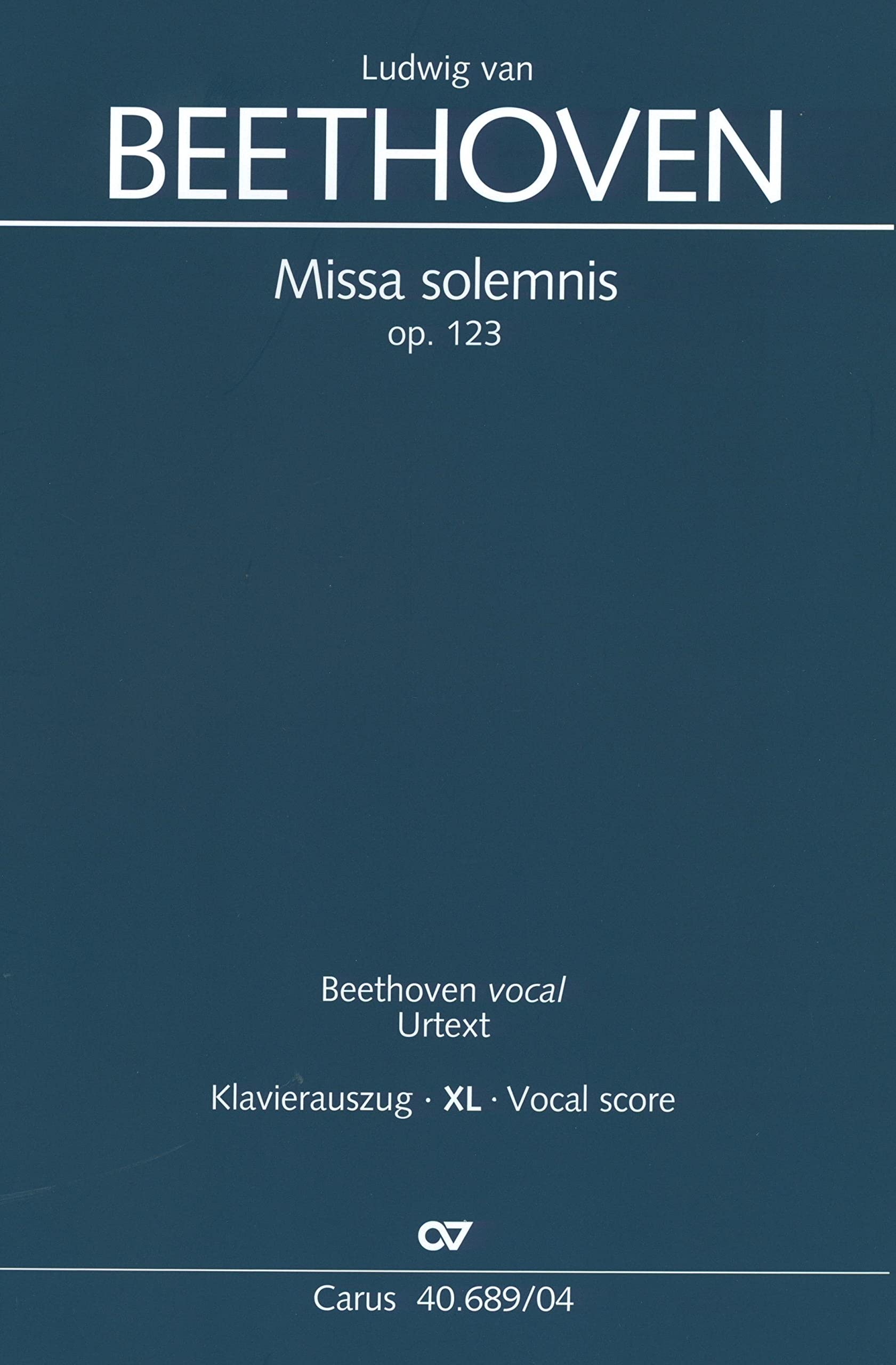 Missa solemnis (Klavierauszug XL): op. 123, 1817/23 book