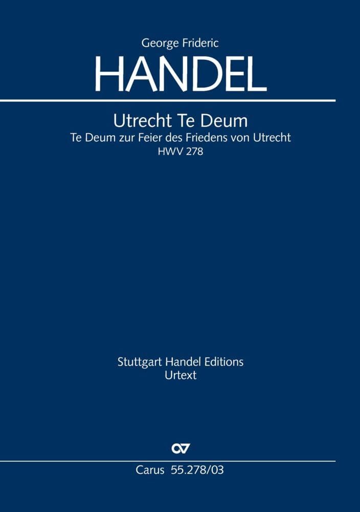 Utrechter Te Deum (Klavierauszug): HWV 278 (englisch) book