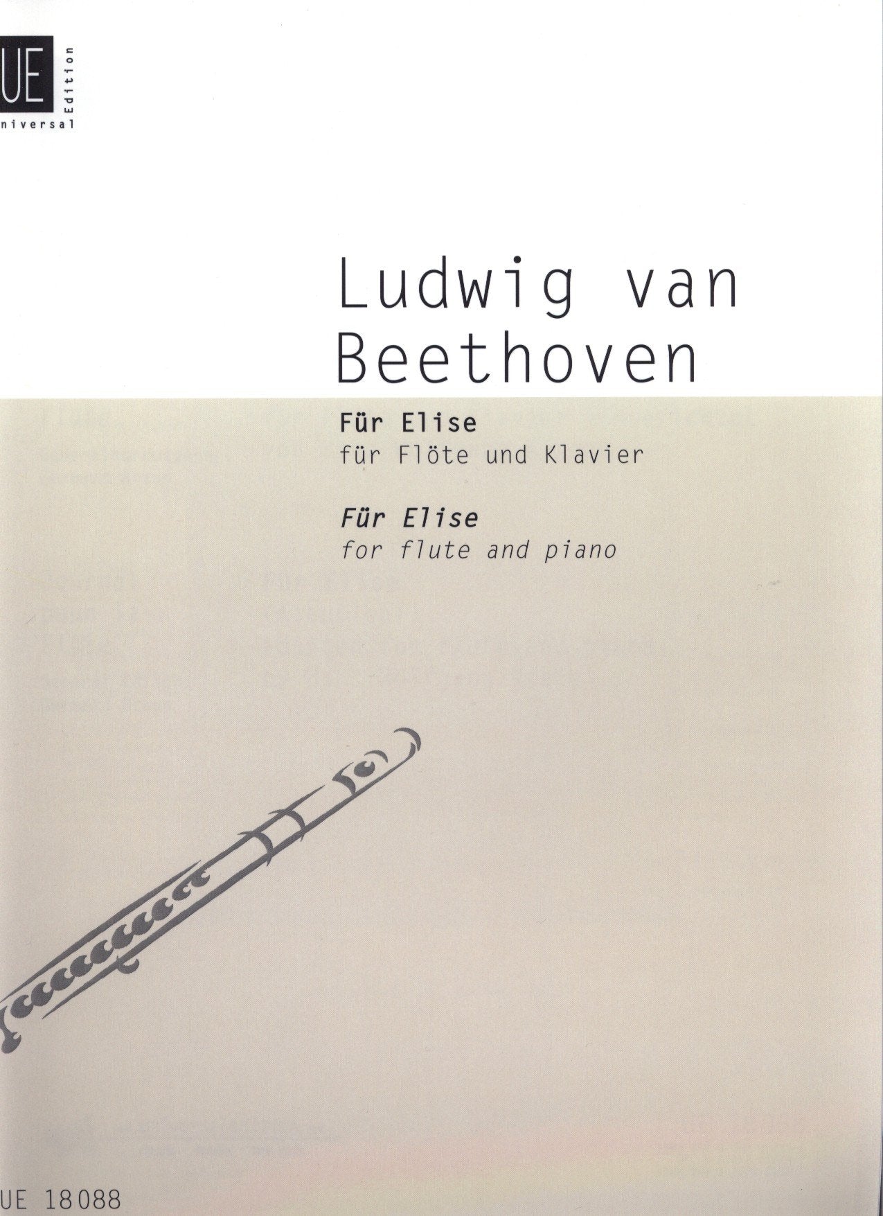 Universal Edition Fuer Elise. Flöte, Klavier Sheet Music