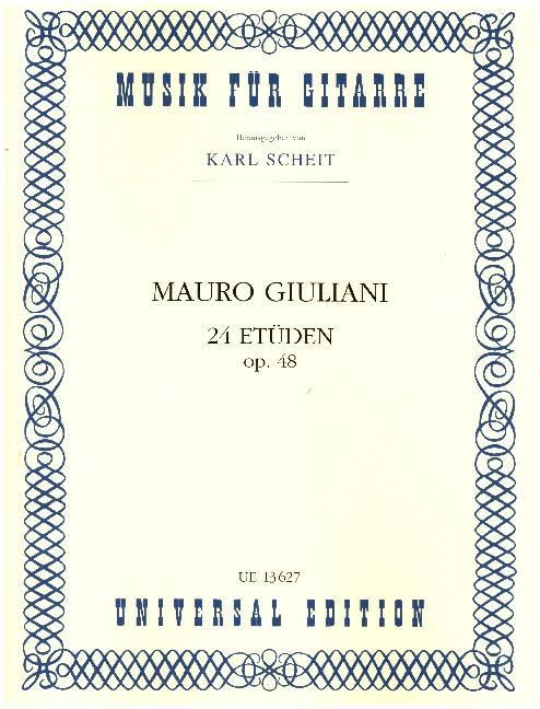 24 Etüden: op. 48. Gitarre. Partitur. Sheet Music