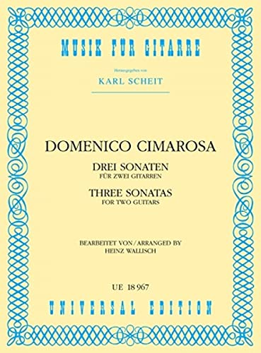 Universal Edition Cimarosa: 3 Sonatas for 2 guitars Sheet Music