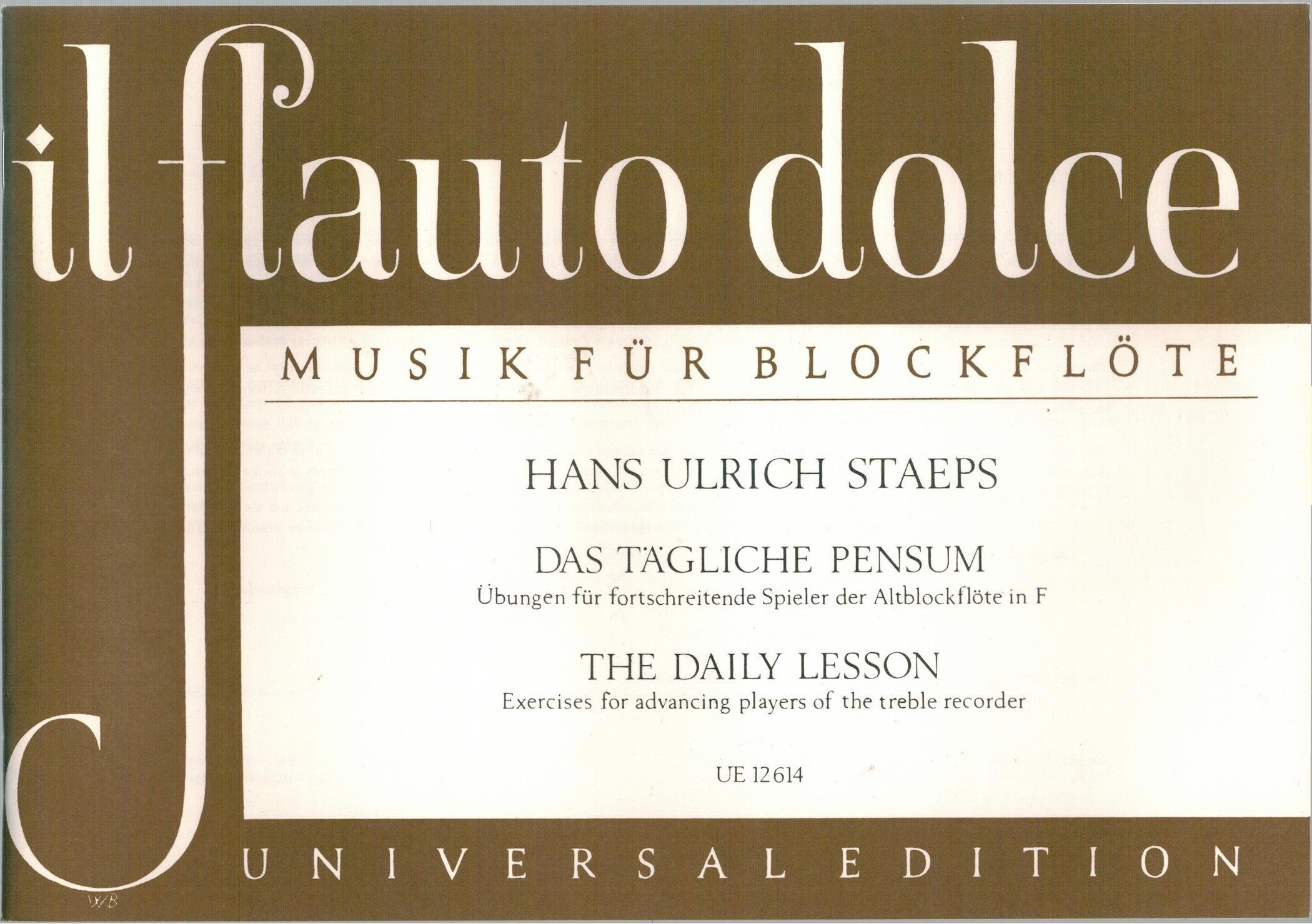 Universal Edition Das täglische pensum (exercices journaliers) - FlA Sheet Music