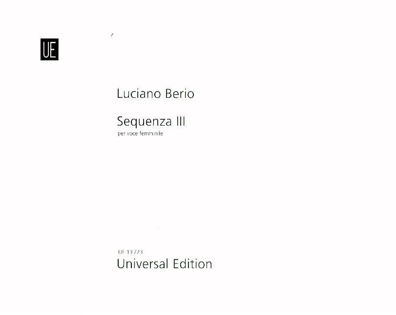 Sequenza III: Frauenstimme. Partitur. Books